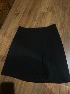 Michele Black Skirt with Front Panel Detail